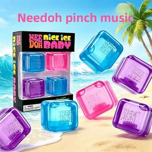 NeeDoh Cuatro Cubos de Goma Pequeños con Forma de Cubo de Hielo, Juguete Antiestrés de Rebote Lento, Más Vendido Transfronterizo, En Caja - Product Image 1