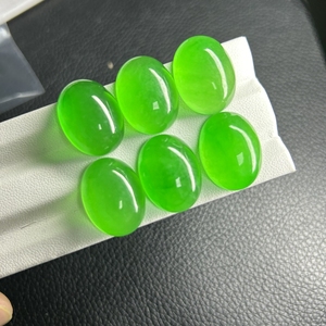 Wholesale <strong>Price</strong> High Quality Natural Jadeite Loose Gemstone Flatback Cabochon Beads Burmese <strong>Jade</strong> <strong>Stone</strong> - Product Image 1