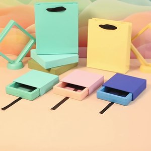 Tinh tế hộp đồ trang sức với cửa sổ rõ ràng hiển thị biểu tượng tùy chỉnh thời trang vòng đeo tay, vòng cổ, nhẫn, và 3D PE phim bao bì Túi Quà Tặng - Product Image 6