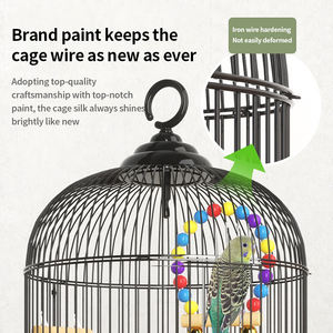 Voorraad Grote Maat Papegaaienkooi Super Comfortabele Vogels Villa Metalen Ijzeren Kooi Voor Vogels - Product Image 4