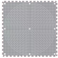 Tapis de blocage extra épais pour le tricot avec des grilles Tapis de blocage avec des grilles et des cercles radiaux pour les courbes