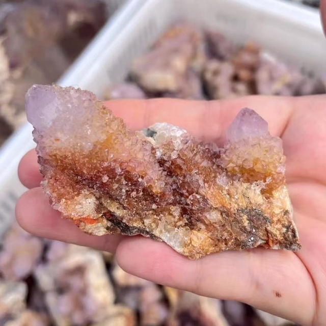 Wholesale Natural Gemstone Spirit Quartz Specimen pink Cactus Cluster Crystal Craft Mineral Collection for Home Decoration
