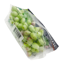 Sac d'emballage en plastique pour raisins, vente en gros d'usine, avec trous d'aération, micro-perforation, fermeture éclair