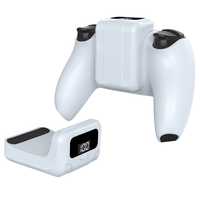Batterie haute capacité 2200 mAh pour PS5, affichage numérique LED, autonomie de jeu, batterie au lithium pour manette, batterie à clipser sur le dos