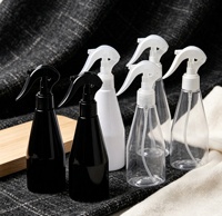 Bouteille pulvérisateur d'eau à gâchette en plastique noir de 300 ml, 500 ml, 700 ml avec étiquette personnalisée pour nettoyage automobile
