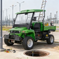 Dumper électrique tout-terrain robuste 4x4, véhicule utilitaire côte à côte PB10C pour la construction et l'exploitation minière