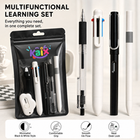 Ensemble de papeterie pour enfants KAIX, outils d'écriture variés, design compact, ensemble de papeterie pour étudiants, enfants, cadeau pour la classe et les études