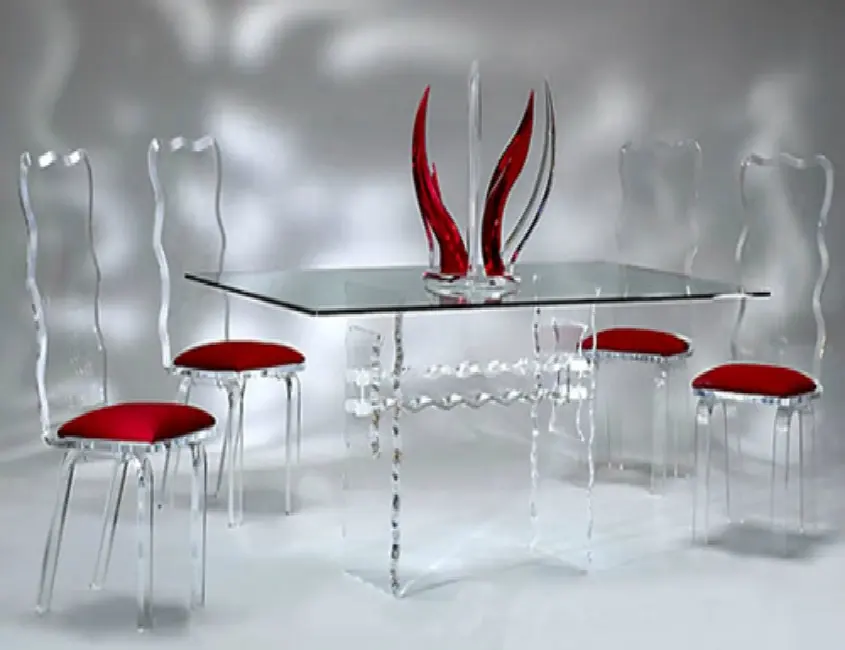 Yiyaqi — table à manger en acrylique transparent, design moderne de haute qualité, nouvelle collection 2021