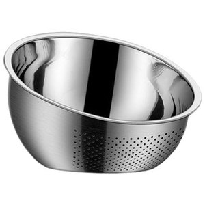 Recipiente para lavar arroz de acero inoxidable con diseño de textura convexa para un mejor agarre y drenaje, uso doméstico en la cocina - Product Image 3