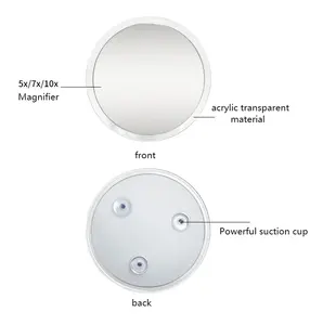 Wholesale Outlet Suction Cup Round Magnifier Wall Mounted Magnifying Makeup Mirror 20x Makeup Supplier