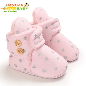Botas de Bebé Unisex de 0 a 2 Años, con Estampado de Estrellas, de Tela de Algodón Cálida, Nueva Moda, Marca OEM, Hechas en Shanghái - Product Image 5