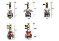 Ampoules de phares LED pour voiture 150W, lot de 2, 7500lm, H1 H3 H7 H11 9005 9006 9012 880, ampoules de phares LED auto avec ventilateur, Plug and Play