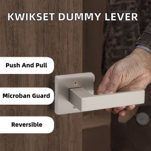 For Singapore <b>Dummy</b> Door Handle Single Sided Lever Closets French Double Doors Pantry Satin Nickel Non-Turning Reversible - Product Image 2