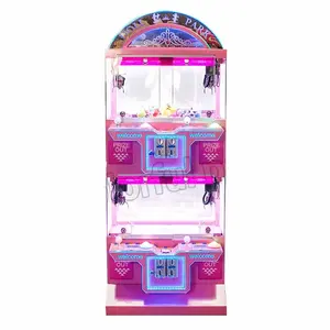 Guangzhou colorful park coin-operated crane crane machine hanging cigarette machine 4 people pink queens claw crane machine