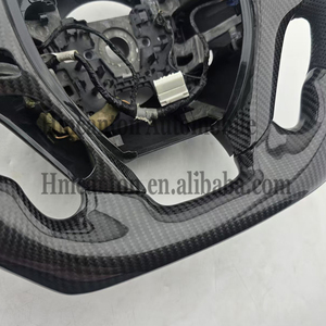 Volant de voiture en cuir perforé avec surpiqûres rouges en fibre de carbone pour Honda Accord 8e génération et Crosstour – Produits populaires - Product Image 6