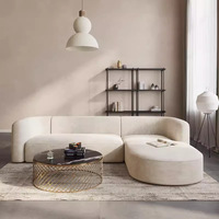 Canapé d'angle en L moderne de style nordique, rembourré en éponge haute densité, avec tissu écologique, pour salon
