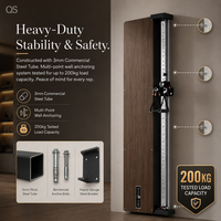 Appareil de musculation mural ultra-fin et peu encombrant pour la maison intelligente, entraîneur fonctionnel en bois de noyer, équipement de force 30 kg