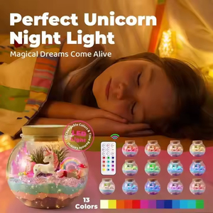 ของเล่นไดโนเสาร์เจ้าหญิงยูนิคอร์นไฟ LED สำหรับกลางคืนชุดวิทยาศาสตร์และศิลปะแบบทำมือของขวัญวันเกิดทำจาก PVC Terrarium สำหรับเด็กและเด็กผู้หญิง - Product Image 2