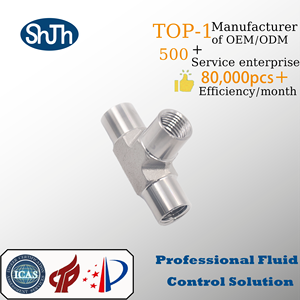 Conector en T <span class=keywords><strong>de</strong></span> 3 Vías <span class=keywords><strong>de</strong></span> Acero Inoxidable 316SS <span class=keywords><strong>de</strong></span> Alta Presión <span class=keywords><strong>Tipo</strong></span> SWAGELOK SHJH-LOK, Rosca NPT/BSPP/BSPT, Unión Roscada para Aceite ASME ASTM - Product Image 3