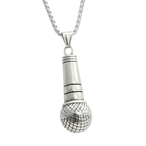 yunnique Microphone Pendant Stainless Steel Men's Necklace Retro <b>Punk</b> Style Party Jewelry 280296 - Product Image 5