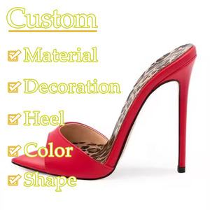 Mules di Lusso Personalizzate con Pelliccia Soffice e Tacco in Piuma per Donne, Sandali Sexy con Tacco a Spillo - Product Image 2