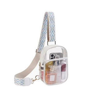 Nouveau sac bandoulière transparent grande capacité pour femme, sac banane transparent personnalisé avec fermeture éclair, sacs de sport étanches pour voyage en extérieur - Product Image 1