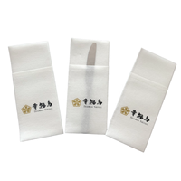 Serviettes de luxe Pochette à couverts imprimée avec logo Serviettes de restaurant Airlaid
