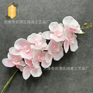 F-B0442 bunga anggrek Phalaenopsis, anggrek kupu-kupu palsu anggrek Phalaenopsis untuk vas dekorasi pernikahan rumah