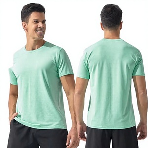 Camiseta Deportiva de Cuello Redondo, Transpirable, de Secado Rápido, Anti-Pilling, de Spandex/Poliéster, con Logotipo Personalizado para Gimnasio, Boxeo y Deportes Masculinos - Product Image 1