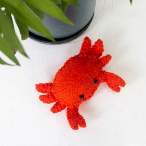 Adorno de cangrejo de fieltro cosido, móvil de fieltro con temática marina para bebés, juguetes de juego de imitación para niños, adornos hechos a mano - Product Image 1