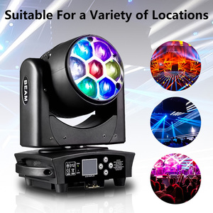 7x 40W RGBW <span class=keywords><strong>LED</strong></span> Moving Head mit Bieneaugen-Effekt, Zoom, Wash, DJ-Effekt für Club, Bühne, Hochzeit, Party, Aluminiumgehäuse, DMX512-Steuerung - Product Image 2