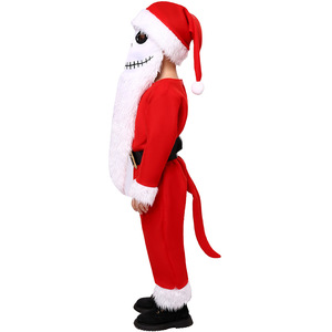 Disfraz de Jack Skellington como Santa Claus, Rojo, para Niños, Disfraz para Actuaciones, Halloween, Navidad - Product Image 4