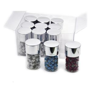 12 개/상자 유리 병 십자가 목걸이 나무 화이트 블루 레드 도매 구슬 보석 묵주 구슬 - Product Image 4