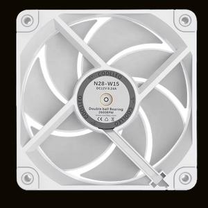 Coolleo N28-W15 120mm CPU Cooler Fan Trắng 4-pin PWM trường hợp máy tính Fan Led RGB ánh sáng im lặng Bộ vi xử lý làm mát 3-pin giao diện - Product Image 1