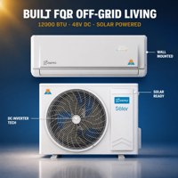 Aire Acondicionado Solar Split de 12000 BTU con Inversor DC para Hogar Fuera de la Red