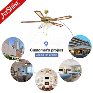 1stshine Quạt trần Vàng ưa thích 5 MDF Blades AC động cơ tiết kiệm năng lượng quạt trần với chuỗi kéo - Product Image 5