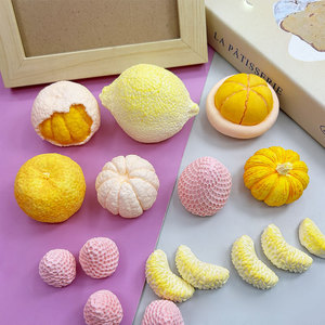 Mô Phỏng Trái Cây <span class=keywords><strong>Silicone</strong></span> Khuôn Cho Tự Làm Bánh Mousse Trang Trí Baking Công Cụ Cho Bí Ngô Cam Chanh Xoài Dâu Tây - Product Image 2
