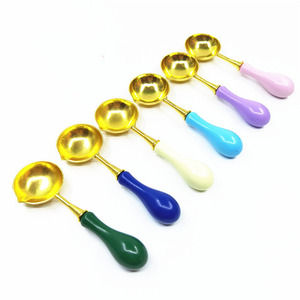 Regalos novedosos Kit de cuchara de sellado de cera de <span class=keywords><strong>madera</strong></span> Cuchara <span class=keywords><strong>para</strong></span> derretir sello de calentador de cera - Product Image 1
