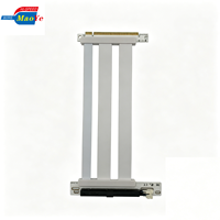 Câble Riser PCIe 5.0 Anti-Interférence/EMI, Bande passante 128 Go/s, Montage GPU Vertical, Angle Gauche, Empilable, Mono-couche, ODM CE
