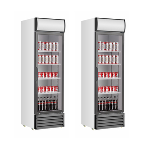 Réfrigérateur à boissons intelligent à porte simple en acier inoxydable, refroidisseur vertical, usage hôtelier et domestique, capacité 360L, vitrine réfrigérée - Product Image 3