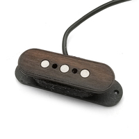 Set Sirkuit Pickup Kayu 3 Senar Baru 1V1T 500K-M7-18 dengan Jack 6.35 Warna Kayu untuk Gitar