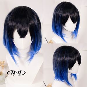 Malla de Fibra Sintética Resistente al Calor de Alta Temperatura para <span class=keywords><strong>Cosplay</strong></span> de <span class=keywords><strong>Anime</strong></span> Demon Slayer, ND <span class=keywords><strong>Inosuke</strong></span> Hashibira, Color Marrón Claro Rosa - Product Image 1