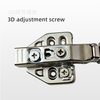 Charnières de porte 3D hydrauliques à fermeture douce et dissimulée pour meubles modernes, base réglable, cuisine, maison, bureau, appartement