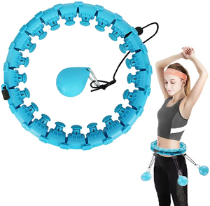 Aro de entrenamiento para cintura y abdomen <span class=keywords><strong>2</strong></span> <span class=keywords><strong>en</strong></span> <span class=keywords><strong>1</strong></span>, aros ajustables para pérdida de peso, 24 nudos desmontables para adultos y mujeres - Product Image 2