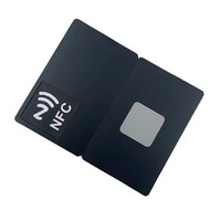 Impression personnalisée Cartes de visite en métal NFC gravées Surface givrée Carte RFID intelligente