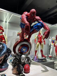 Sculpture personnalisée en fibre de verre de Spider-Man grandeur nature statue d'artisanat en résine pour la décoration - Product Image 2