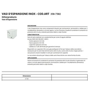 Tanque de Expansión de Acero Inoxidable de 30L, Tanque de Desbordamiento de Alta Calidad - Product Image 2