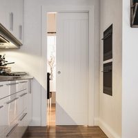 Porte coulissante invisible à rail dissimulé pour hôtel et maison, design simple, fixation murale, style grange magique