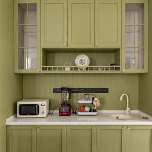 Gabinetes de Cocina Modernos Personalizados, Aparador Integrado de Pared, Madera Maciza con Acabado Lacado, Personalización Completa para Casa o Villa - Product Image 3