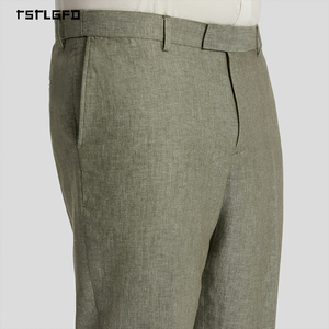 กางเกงสูทผู้ชายไซส์ใหญ่ กางเกงเดรสลำลองผ้าฝ้าย 100% กางเกงลำลองสไตล์ธุรกิจ ผ่านการตรวจสอบ BSCI รับผลิตแบบ OEM แบรนด์ส่วนตัว - Product Image 4